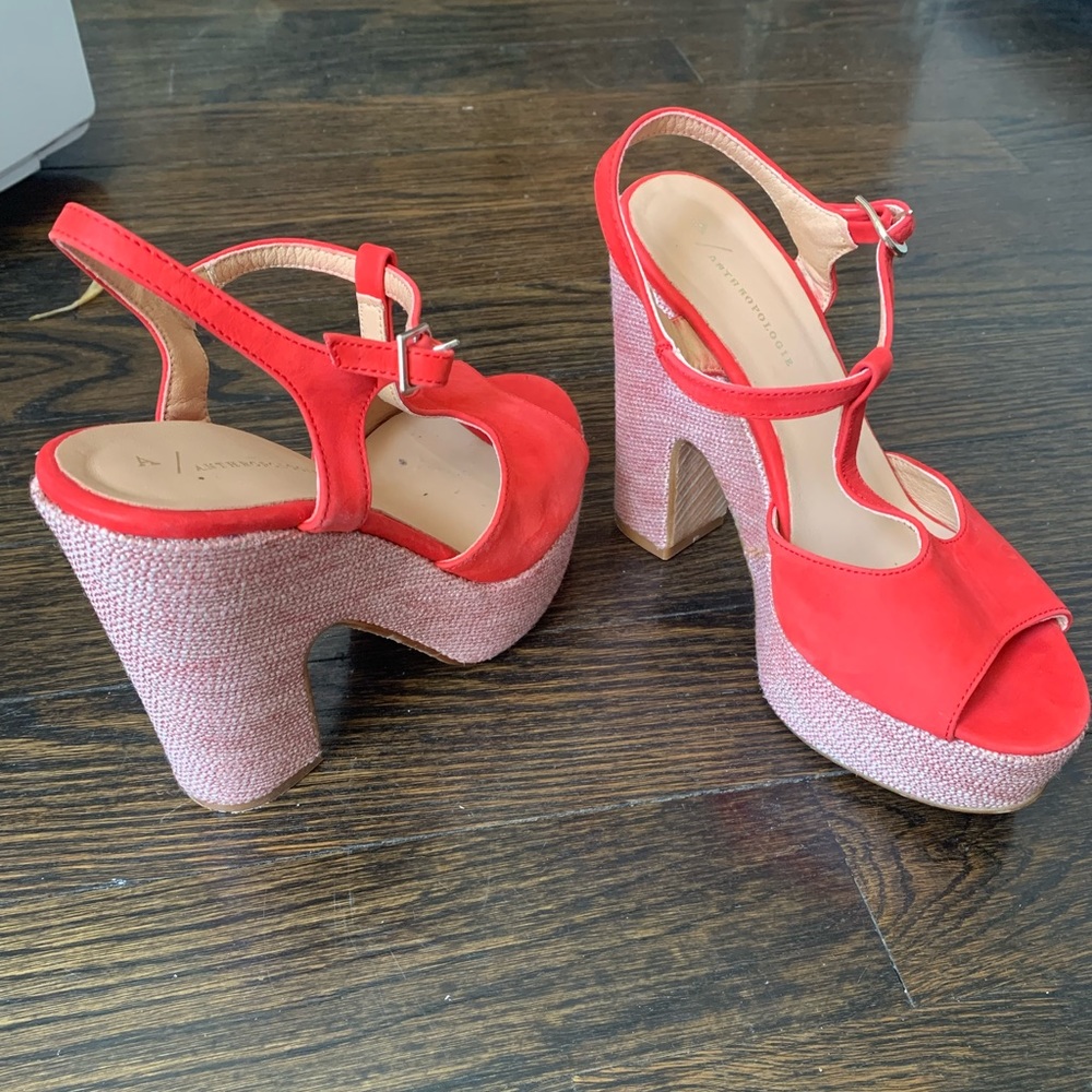 Anthropologie block heels